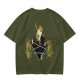 Olive T-Shirt With Frog Pentagram Ritual Graphic Print