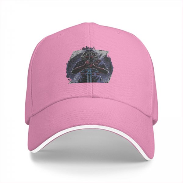 Black Baseball Cap With Dark Fantasy Warrior Sword Print