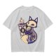 Halloween Skeleton Fox Holding Ghoul Brew Cup T-Shirt