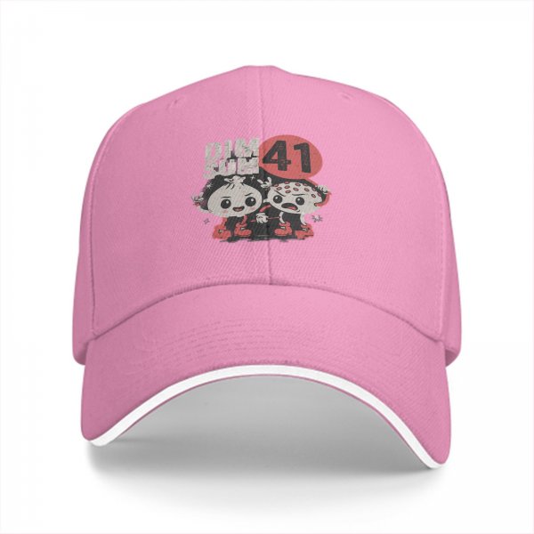 Black baseball cap with Dim Sum 41 cartoon dumpling characters