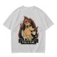 Olive T-Shirt Featuring the 'This Is Fine' Dog in Flames Holding Coffee