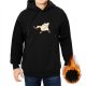 Black Hoodie With Mischievous Goose Holding Knife Graphic