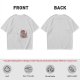 Olive Green T-Shirt With Cute Cartoon Pig Print