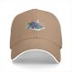 Black Baseball Cap With Wrestling Ring Graphic Print
