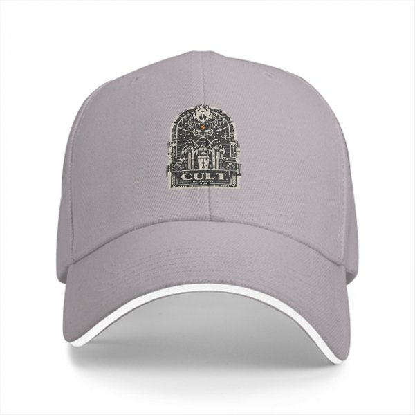Black Baseball Cap With Cult Themed Archway Graphic