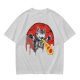 Olive T-Shirt With Laser Beam Shooting Cat Graphic