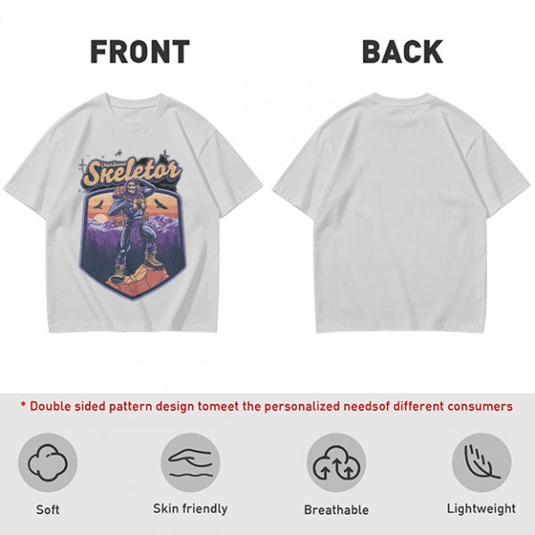Outdoor Skeletor Hiking Graphic Olive T-Shirt
