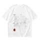 Oversized Olive Green T-Shirt with Red Stamp Detail
