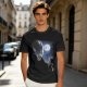 Olive Green Alien Moon Reaching Graphic T-Shirt