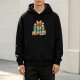 Black hoodie with retro cartoon flower and 'SHITSHOW' graphic print