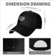 Black Baseball Cap with Retro Boombox and Cassette Print