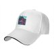 Black Baseball Cap With Cyberpunk Neon Samurai Graphic