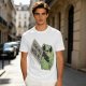 Olive t-shirt with cute frog holding knife and 'Don't mess with me' text