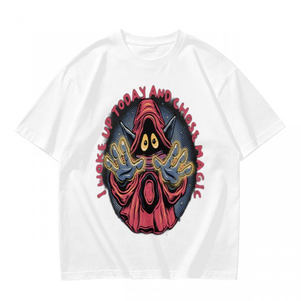 Olive T-Shirt With Wizard Artwork And 'I Woke Up Today And Chose Magic' Text