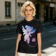 Olive T-Shirt With Whimsical Winged Creature Art Print