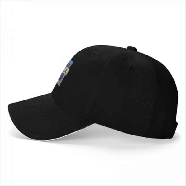 Black Baseball Cap with Blue Shell Brewing Co Mushroom White IPA Print