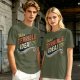 Olive T-Shirt With That's a Terrible Idea! Retro Graphic Print
