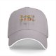 Black baseball cap with playful illustrated cat designs
