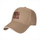Black Baseball Cap with Fiery Warrior Graphic Print
