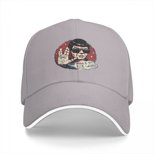 Black baseball cap with Spock graphic and 'Spock to the Wind' print