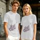 Olive Green T-Shirt With Upside Down Rat Graphic Print