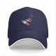 Black Baseball Cap With Falling Red White Blue Popsicle Art