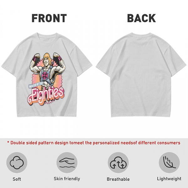 Olive T-Shirt Featuring He-Man Master of the Eighties Graphic