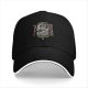 Black baseball cap with White Dragon Noodle Bar graphic design