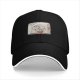 Black Baseball Cap With Elephant In Box Graphic Print