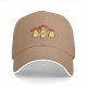 Black baseball cap with singing mushroom band graphic