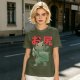 Olive T-Shirt With Cute Dinosaur Holding Its Own Butt Japanese Print