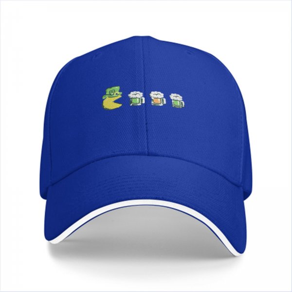 St Patricks Day Leprechaun Pac-Man Beer Eating Baseball Cap