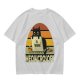 Olive t-shirt with black cat using laptop and Meowcrosoft text