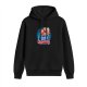 Black Hoodie With Samus Aran Bounty Lager Graphic Print