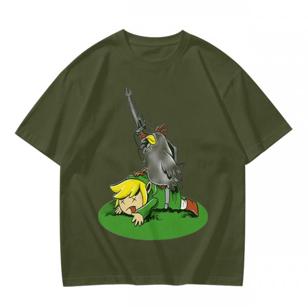 Legend of Zelda Cucco Defeats Link Graphic T-Shirt