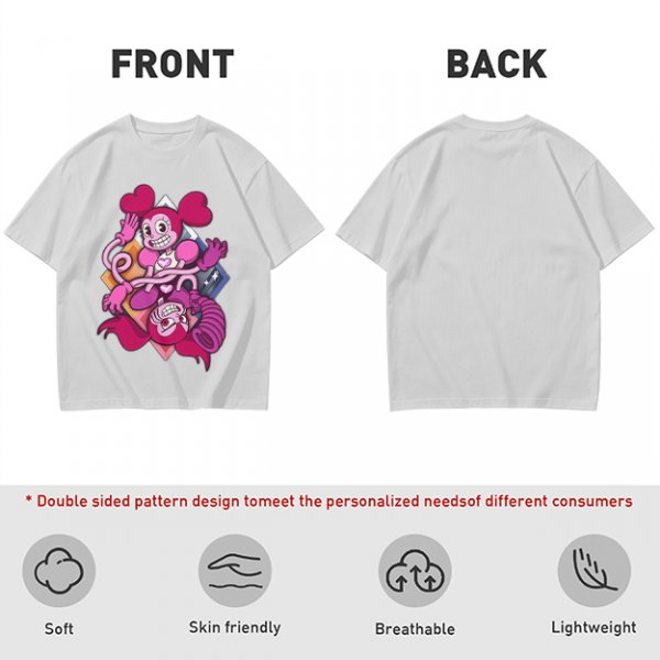Olive T-shirt with Spinel Character Graphic Print