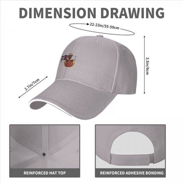 Black Baseball Cap With Cute Red Devil Cat Graphic Design