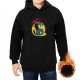 Black hoodie with Plague Ducktor graphic print