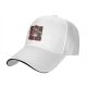 Black baseball cap with cute lamb holding sword 'Cute As Hell' graphic