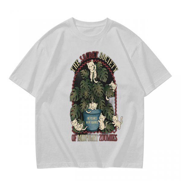 The Secret Society of Midnight Zoomies Cat Plant T-Shirt