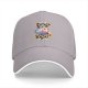 Black baseball cap with funny pigeon pizza 'give me food or i will poop on you' print