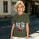Olive T-Shirt With Cartoon Characters And 'CLUB' Graphic Print