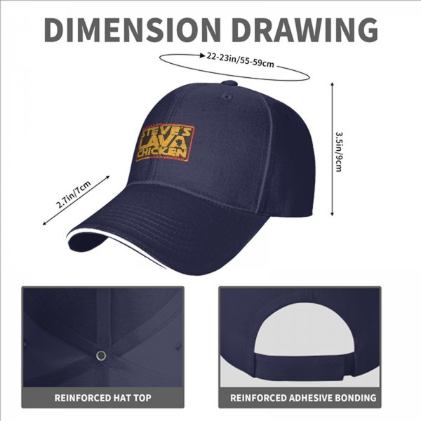 Steve's Lava Chicken Graphic Black Baseball Cap