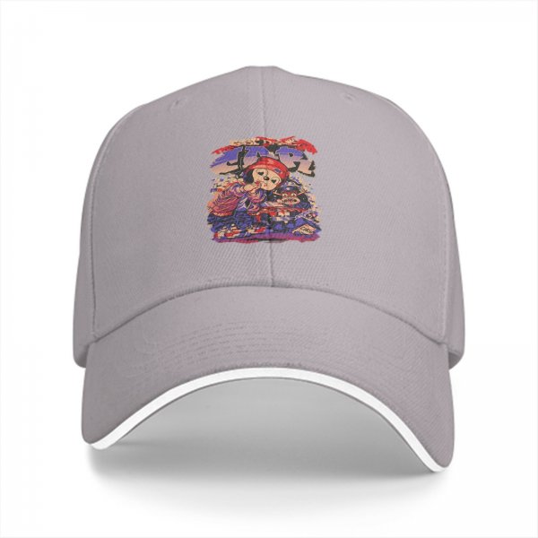 Black Baseball Cap With Retro Cartoon Character Graphic Print