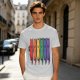 Olive T-Shirt With Rainbow Pride Cats Graphic