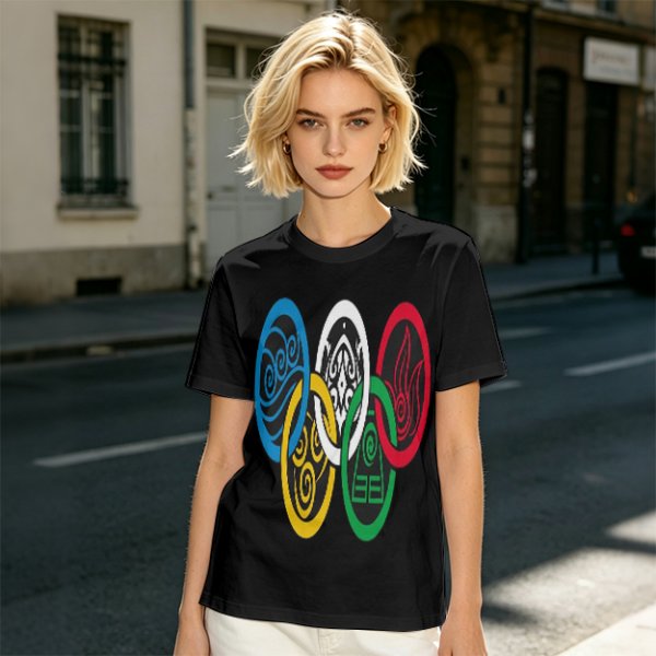 Avatar The Last Airbender Four Elements Symbols Graphic T-Shirt