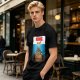 Olive T-Shirt With Cartoon Kong Banana Water Print