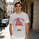 Olive green graphic t-shirt with 'Pretty Fly' and cool mushroom print