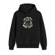 Black hoodie with 'Surround Yourself With Negativity' graphic print