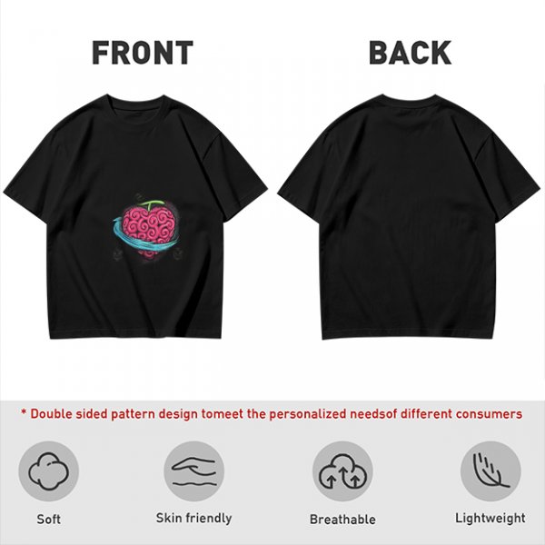 Olive T-Shirt With Swirled Heart Fruit Graphic Print
